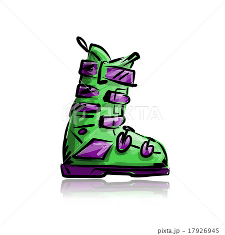 Ski boots, sketch for your design 17926945