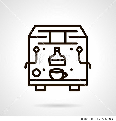 Black line coffee machine vector icon Black line coffee machine vector icon 17928163