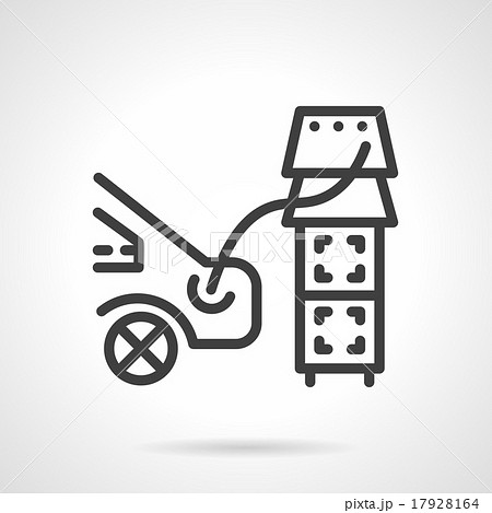 Car refilling black line vector icon Car refilling black line vector icon 17928164