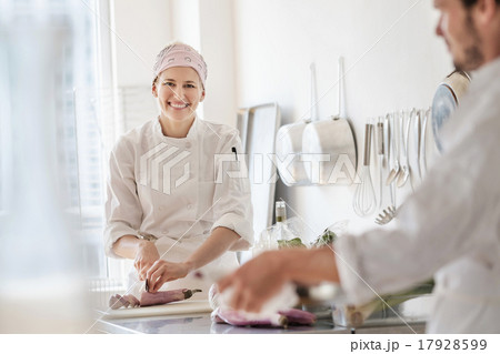 Chefs working in kitchen Chefs working in kitchen 17928599
