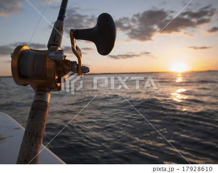 Close-up of fishing rod and reel 17928610