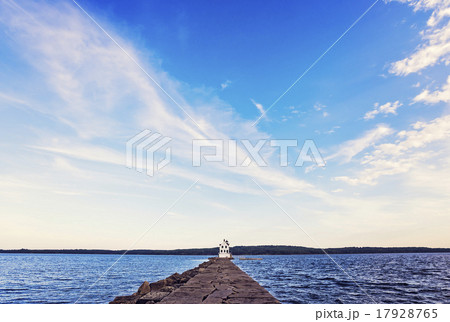 Rockland Breakwater Lighthouse seeing from pier Rockland Breakwater Lighthouse seeing from pier 17928765