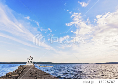 Rockland Breakwater Lighthouse seeing from pier Rockland Breakwater Lighthouse seeing from pier 17928787