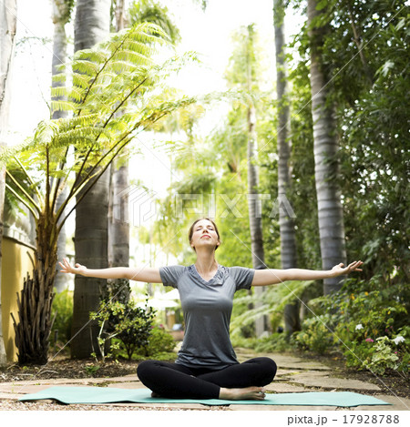 Woman practicing yoga 17928788