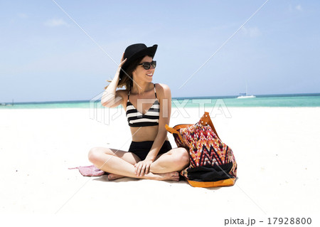 Woman on beach 17928800