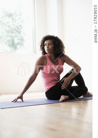 Portrait of young woman at gym 17929055