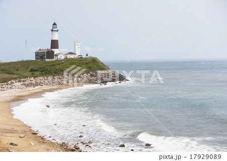 Lighthouse on cliff over sea Lighthouse on cliff over sea 17929089