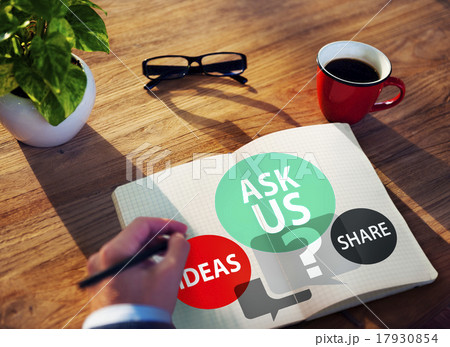 Ask us Customer Service Guidance Ideas Share Concept 17930854