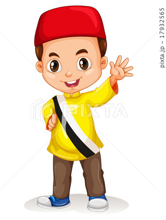 Brunei boy smiling and waving 17932565