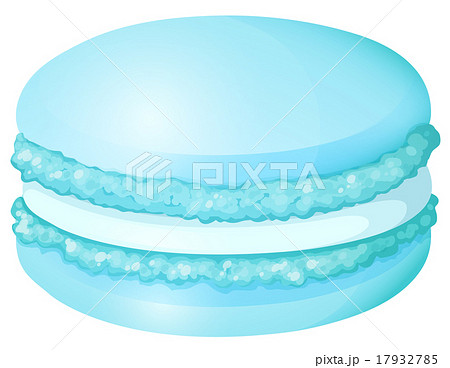 Blue macaron with cream 17932785