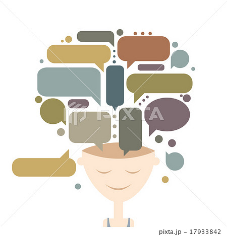 Human head and thoughts, concept design Human head and thoughts, concept design 17933842