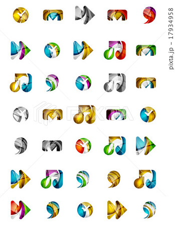 Set of abstract universal web icons, business 17934958