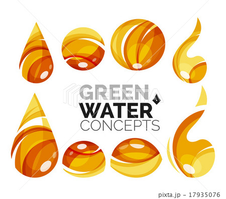 Set of abstract eco water icons, business logotype 17935076