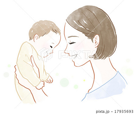 お母さんと赤ちゃんのイラスト素材