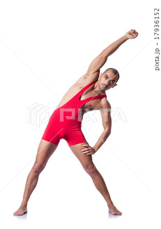 Young wrestler isolated on the white 17936152