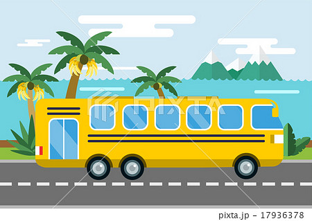 City bus cartoon style vector icon silhouette City bus cartoon style vector icon silhouette 17936378