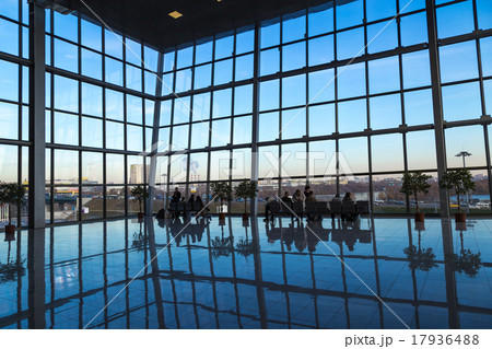 People in Office with City Lights People in Office with City Lights 17936488