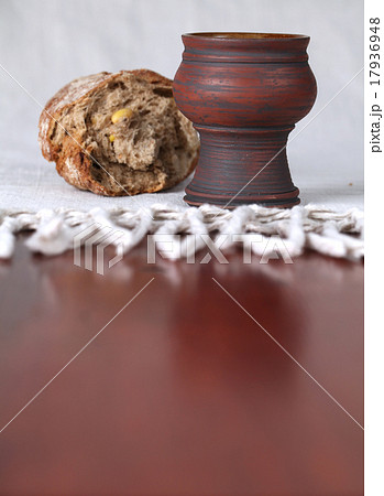 Wine and bread 17936948