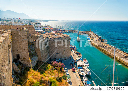 Kyrenia Castle, view of Venetian tower. Cyprus 17936992