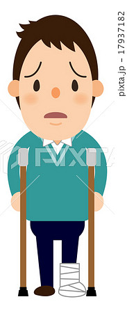 ギプスをした男性 ギプスをした男性 17937182