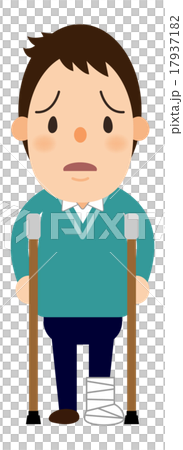 ギプスをした男性 ギプスをした男性 17937182