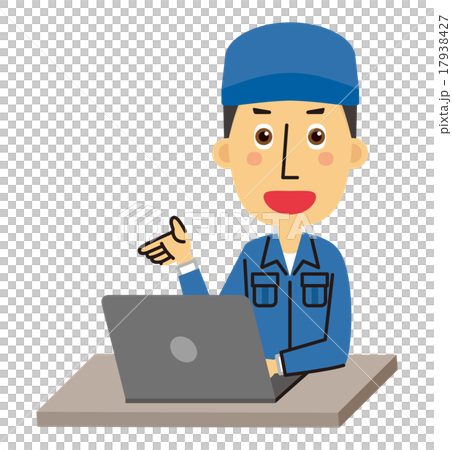 Men explaining on a computer [Triple/Series] - Stock Illustration ...