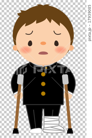 Boy wearing uniform in winter _ fracture 17939085