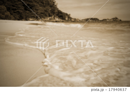 Blurred beach in sepia colour at Similan island 17940637