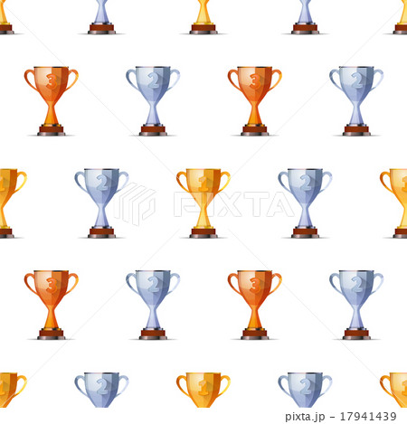 Cups of winners award for first, second and third 17941439