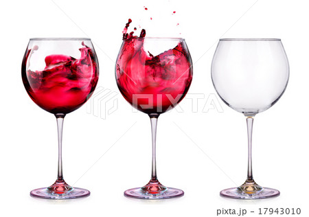 Set from glasses with wine isolated on a white Set from glasses with wine isolated on a white 17943010