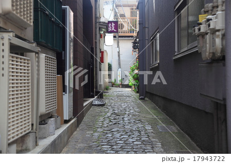 神楽坂の裏路地（石畳）の画像 17943722
