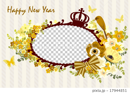 Flower and bird with frame picture Flower and bird with frame picture 17944851