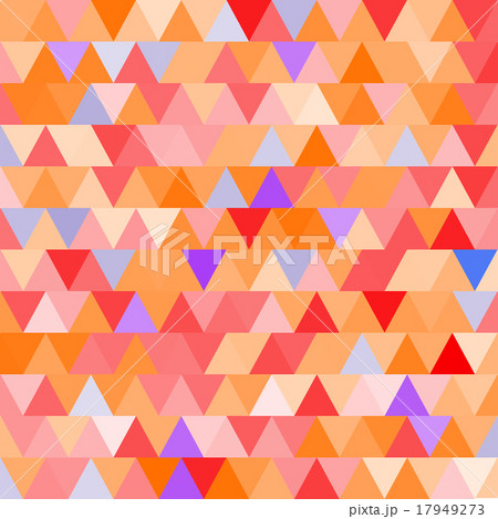Orange vector seamless pattern with triangles. 17949273