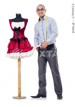 Tailor isolated on the white background Tailor isolated on the white background 17949413