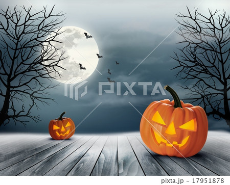 Halloween spooky background. Vector 17951878