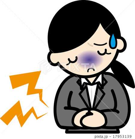 腹痛のビジネスウーマン 17953139