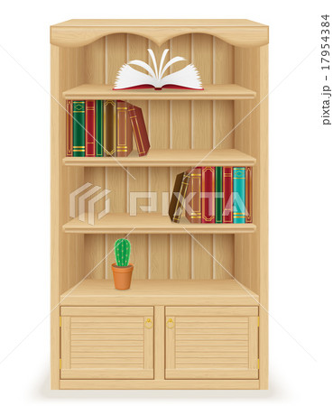 bookcase furniture made of wood vector bookcase furniture made of wood vector 17954384