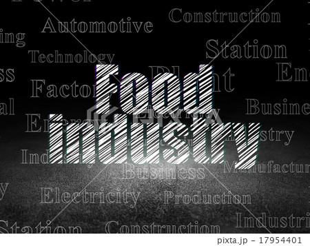 Industry concept: Food Industry in grunge dark 17954401