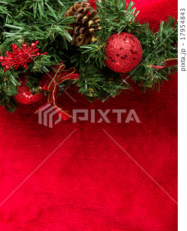 Decorated Christmas Fir Tree on red background Decorated Christmas Fir Tree on red background 17954843