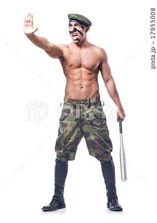Soldier isolated on the white background Soldier isolated on the white background 17955008