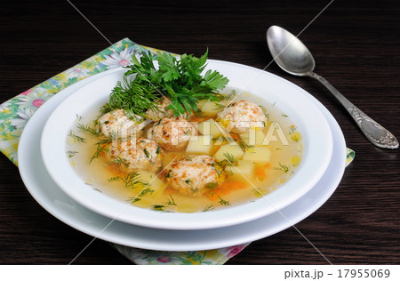 Soup with meatballs 17955069