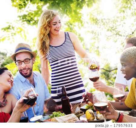 Diverse People Friends Hanging Out Drinking Concept Diverse People Friends Hanging Out Drinking Concept 17957633