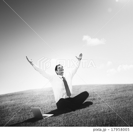 Businessman Freedom Relaxation Getaway Refreshment Concept Businessman Freedom Relaxation Getaway Refreshment Concept 17958005