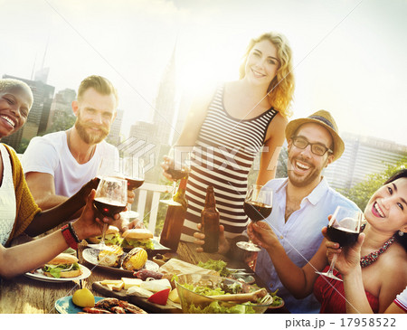 Friend Friendship Dining Celebration Hanging out Concept 17958522