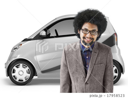 Eco Car Vehicle Transportation 3D Illustration Concept 17958523