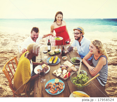 Friends Friendship Outdoor Dining People Concept 17958524