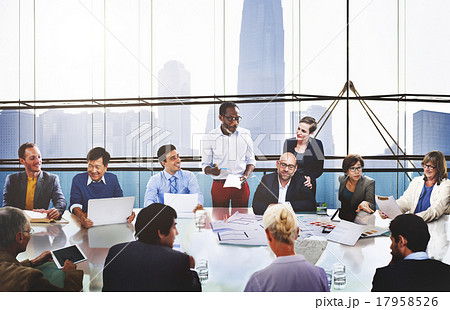 Business People Corporate Meeting Presentation Communication Con 17958526