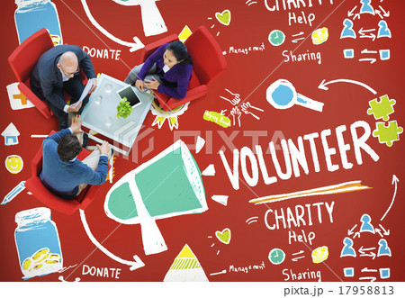 Volunteer Charity Help Sharing Giving Donate Assisting Concept 17958813