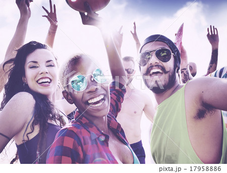 Teenagers Friends Beach Party Happiness Concept 17958886
