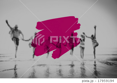 Summer Vacation Holidays Paint Stroke Concept Summer Vacation Holidays Paint Stroke Concept 17959194